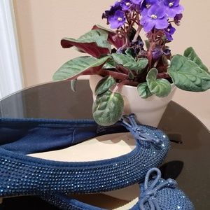 INC Rhinestone Blue Flats